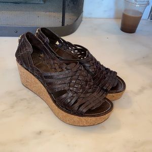 Tory Burch cork wedges
